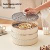 Miling Two-Tier Transparent Grey Snack & Fruit Plate