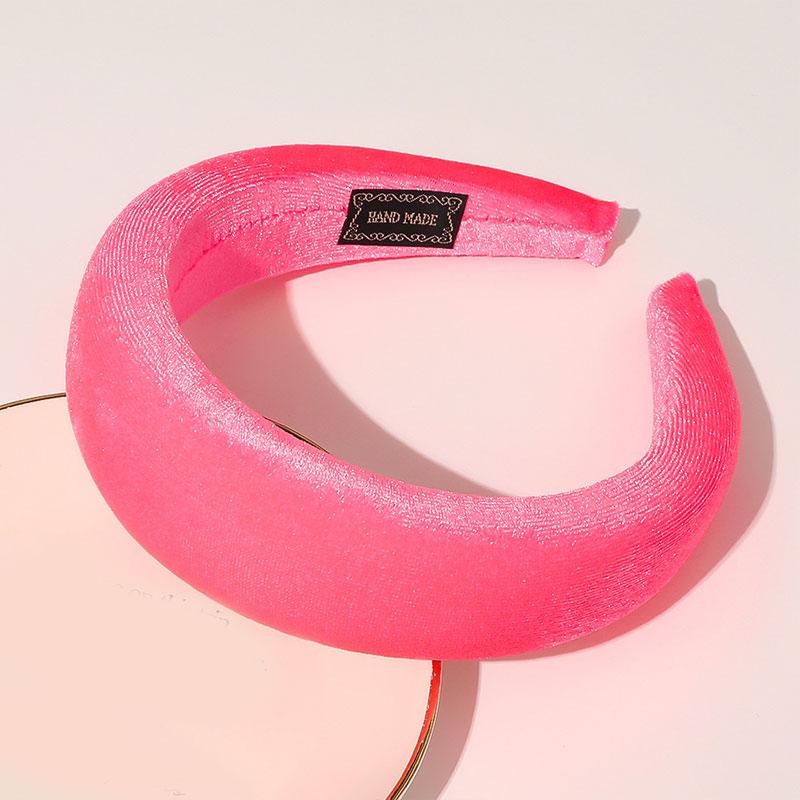 Spring New Glossy Satin Headbands for Women multi-color Light Pink 3cm wide thick sponge plastic Pad Hair bands