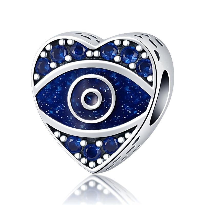 Charming Evil Eye Bead With Inlaid Stones Pendant DIY Handmade Bracelet Jewelry Making Accessories