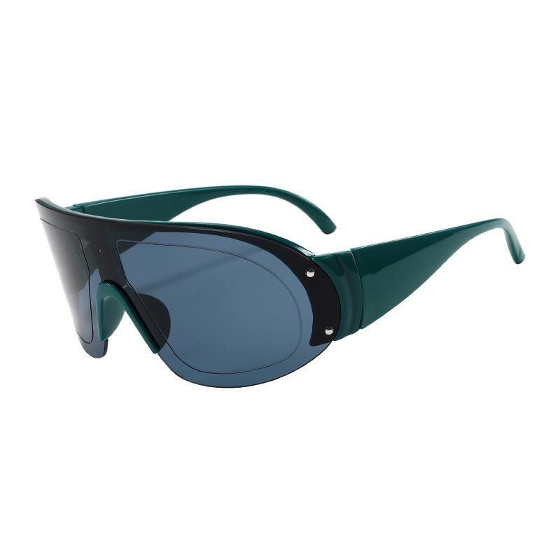 Windproof UV-Protection Sunglasses: Stylish Unisex Large Frame for Outdoor Fashion