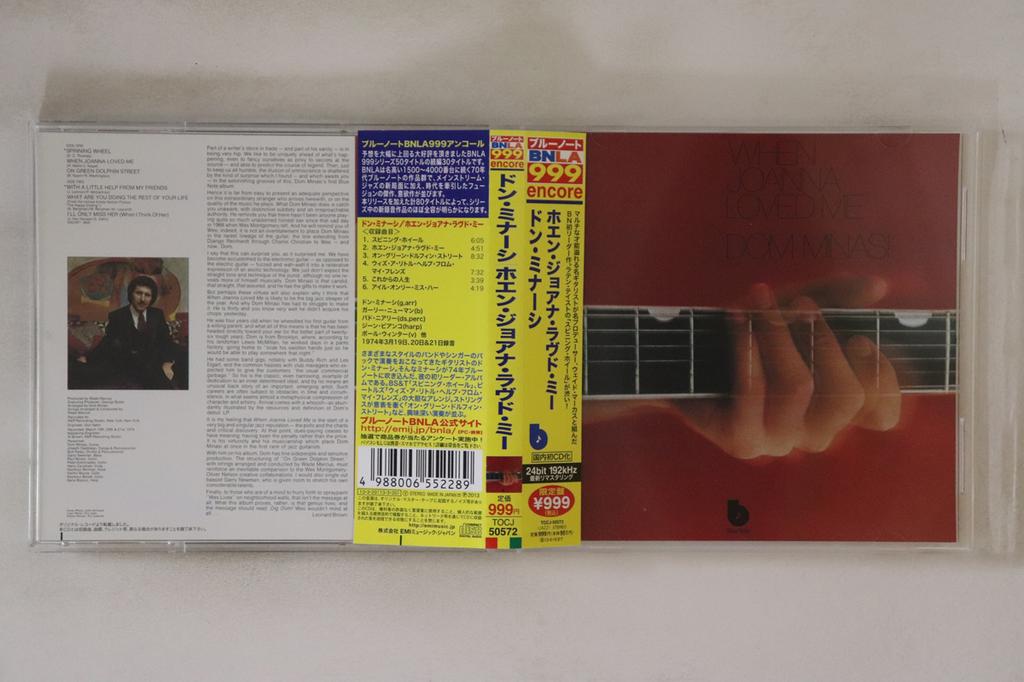 CD DOM MINASI  When Joanna Loved Me TOCJ50572 BLUE NOTE 2013 Japan Obi Jazz Used