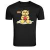 Cute Cat Holding Heart Hello Cartoon Graphic T-Shirt