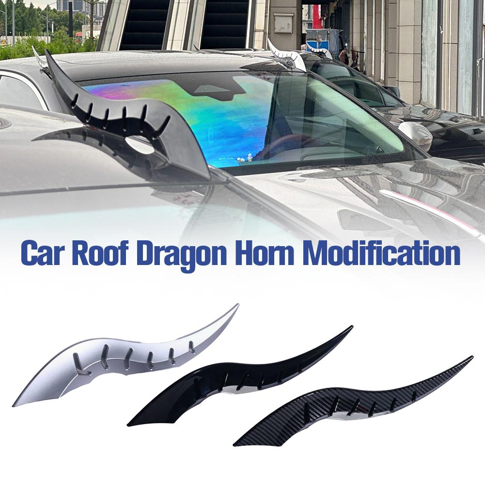 Auto Dak Drakenhoorn Modificatie 3D Duivelshoorn Decor Auto Halloween Hatchback Accessoires Sticker Auto Ornament Dak P3V1