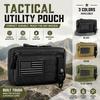 Outdoor Nylon Portable Men's Waist Bag, EDC Hunting Toolkit, Molle Pouch with Metal Hooks, Camouflage Waist Pack Coin Purse