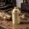 Brass Lamp Socket with Knurled Band Screwin E27 Easy to Install for Table Lamps,