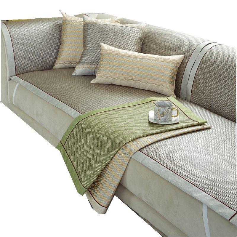 Vasarinis ledinis šilko kilimėlis sofos pagalvėlė Moderni medžio masyvo neslystanti vasaros kilimėlis sofos pagalvėlės rankšluostis