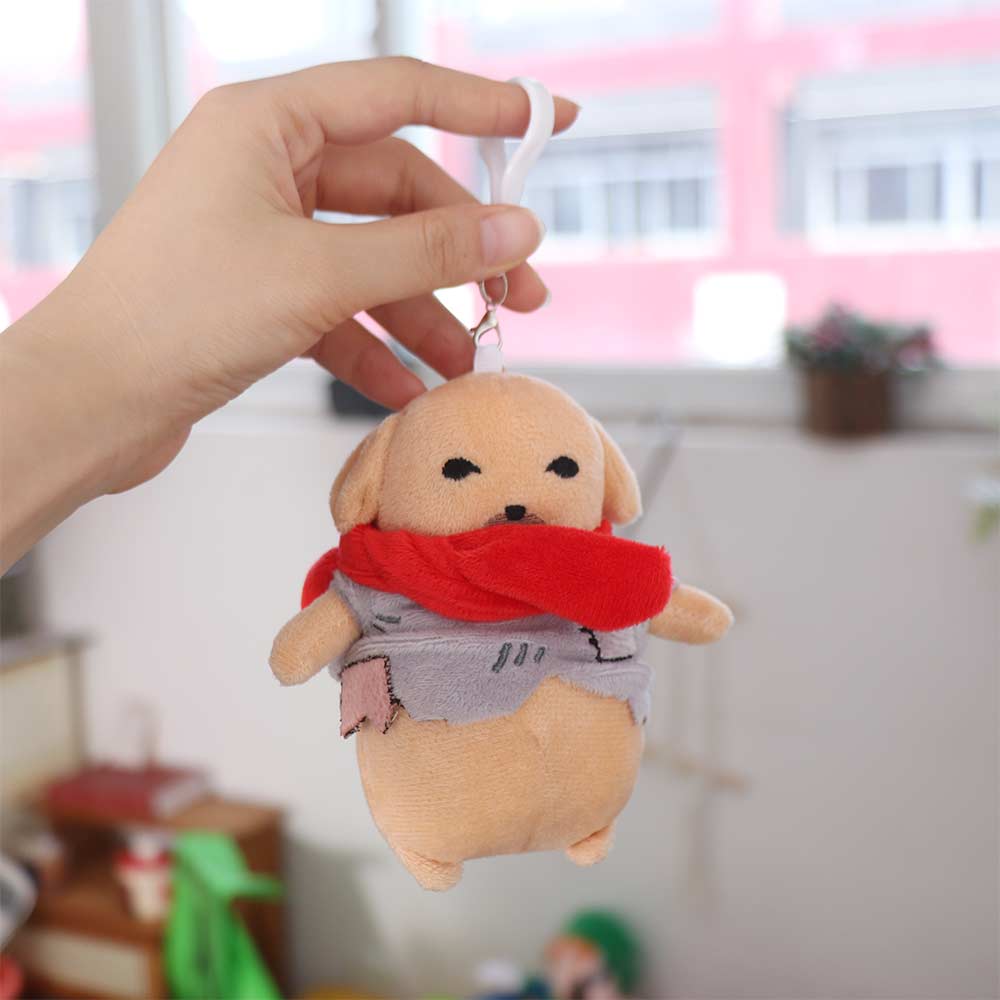 Poor Tired Dog Plush Doll Stuffed Animal Puppy Plush Keychain Dipping Sauce Dog  Gifts for Kid