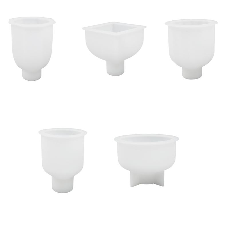 Polyhedral Flower Vase Silicone Mold for Vase Making Reusable Candle Resin Epoxy Mould Casting Molds DIY Silicone Mold