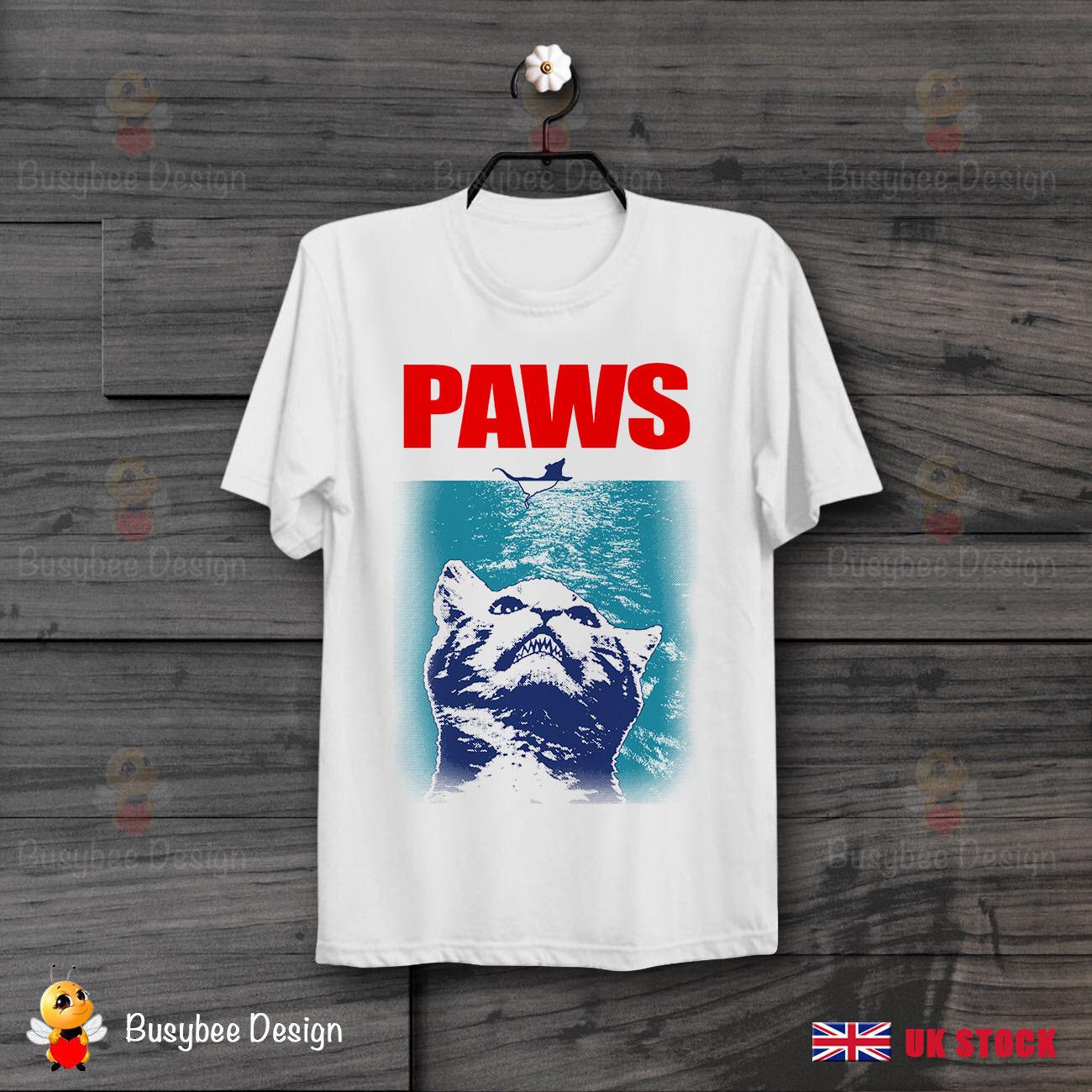 26 Paws Jaws Parody Cats Kittens Cool Unisex T Shirt B394 Unisex T-Shirt M