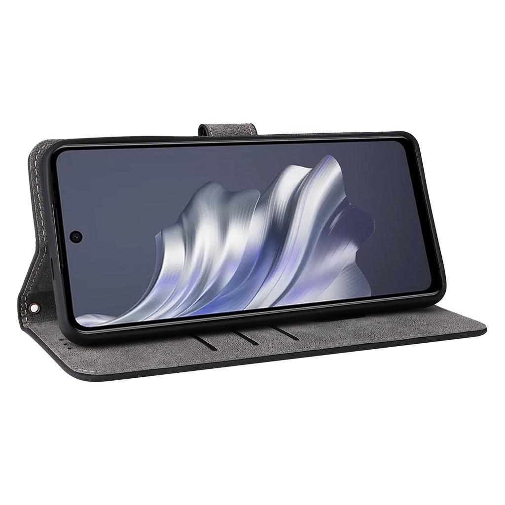 Für TECNO Spark 20 Pro KJ6 Hülle RFID-Blockierung PU-Leder+TPU Handyhülle mit Trageband