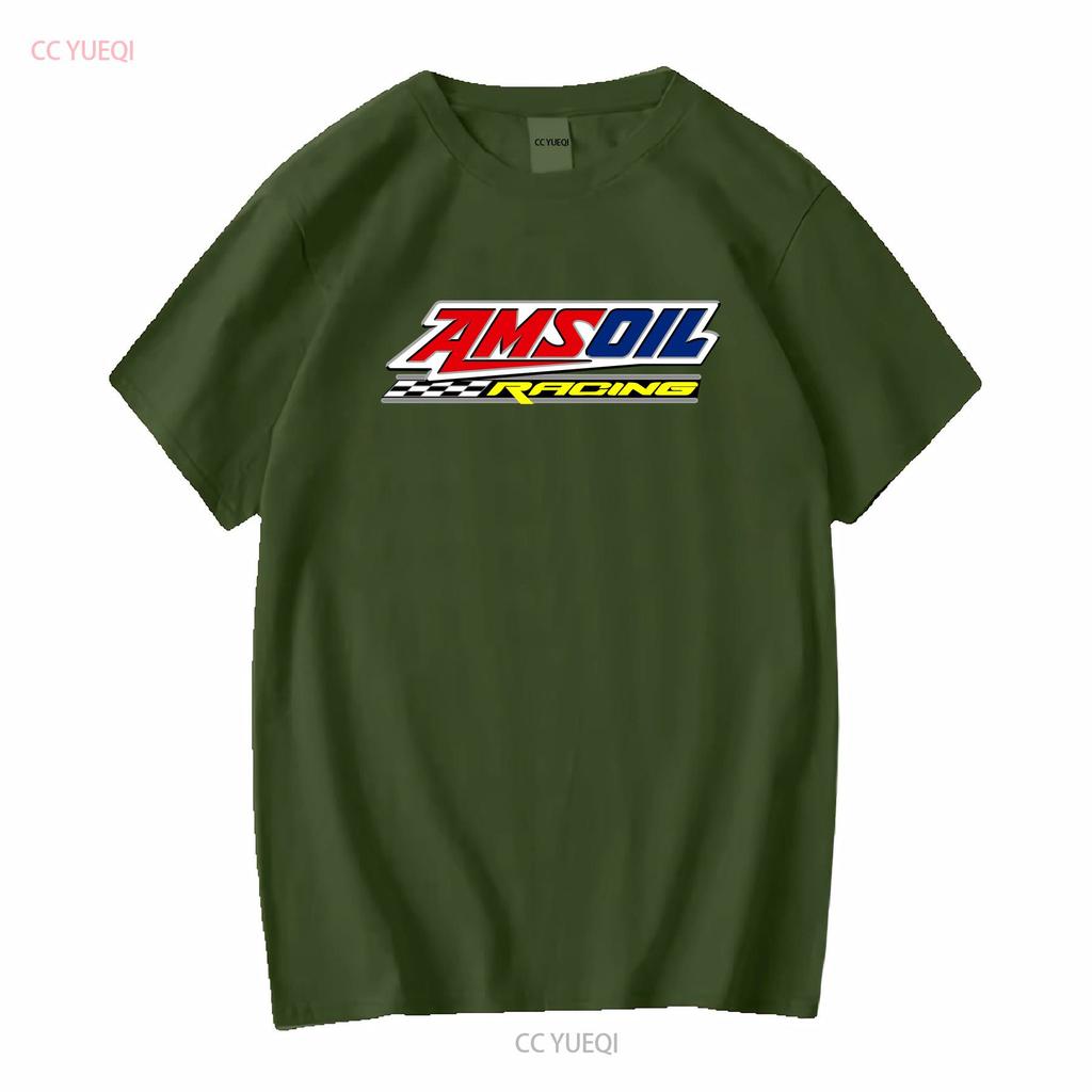 Amsoil Ams Oil Logo Pánské bavlněné tričko Vintage vyprané s grafikou Unisex Prodyšné Pružné Streetwear Móda Měkké