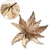 Christmas Flower 25cm Decor Glitter Hanging Plastic