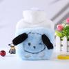 Trendy New Style Water-Filled Hot Water Bottle with Rabbit Fur, Single-Hand Insert Hand Warmer, Cute Cartoon Water-Filled Hot Water Bag for Students