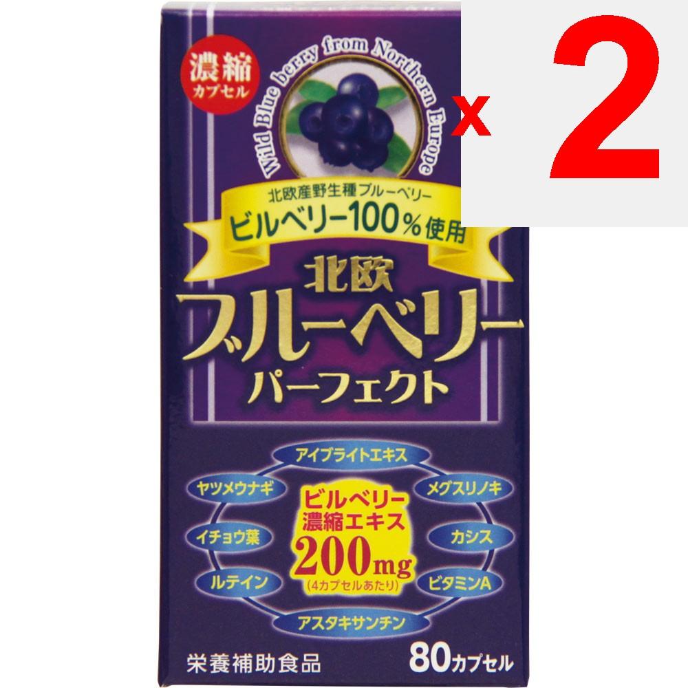 Wellness Japan Nordic Blueberry Perfect 80 Capsules Eye Strain Blueberry