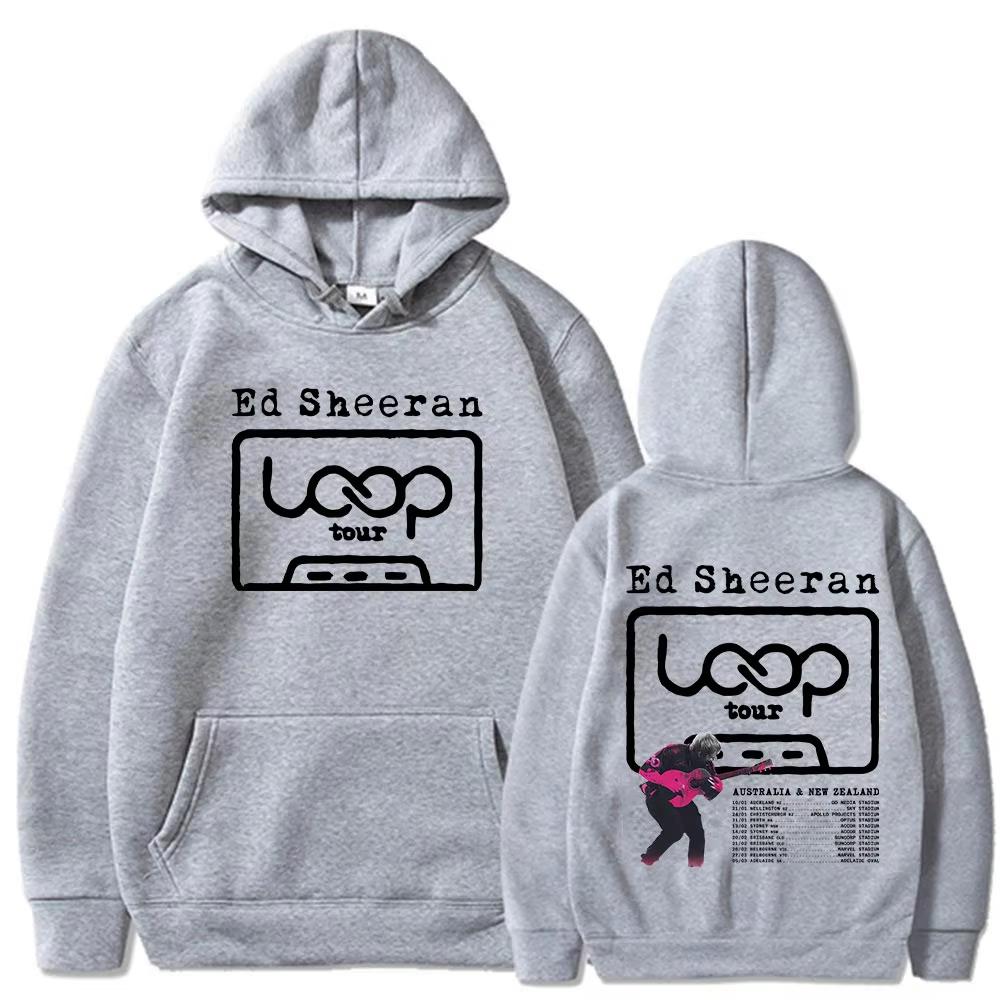 Ed Sheeran Loop Tour Australien Neuseeland Tour Merch Hoodie Herren Damen Mode Übergroße Kapuzenpullover Fan Geschenke