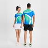 Badminton Clothes Outfit Short-Sleeved Mens and Womens Running Top Red Blue Green Table Tennis Athleticwear Quick-Drying