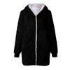 Damer Ensfarget Oversized Glidelås Ned Hettekåpe Cardigans Yttertøy Med Lomme