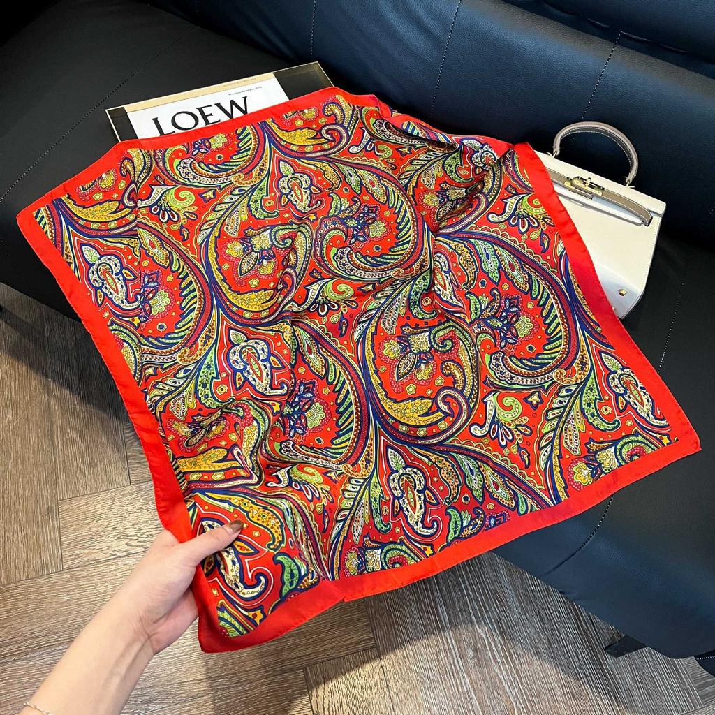 New versatile fashion silk small square scarf professional scarf silk scarf spring and summer matching scarf temperament simple silk scarf