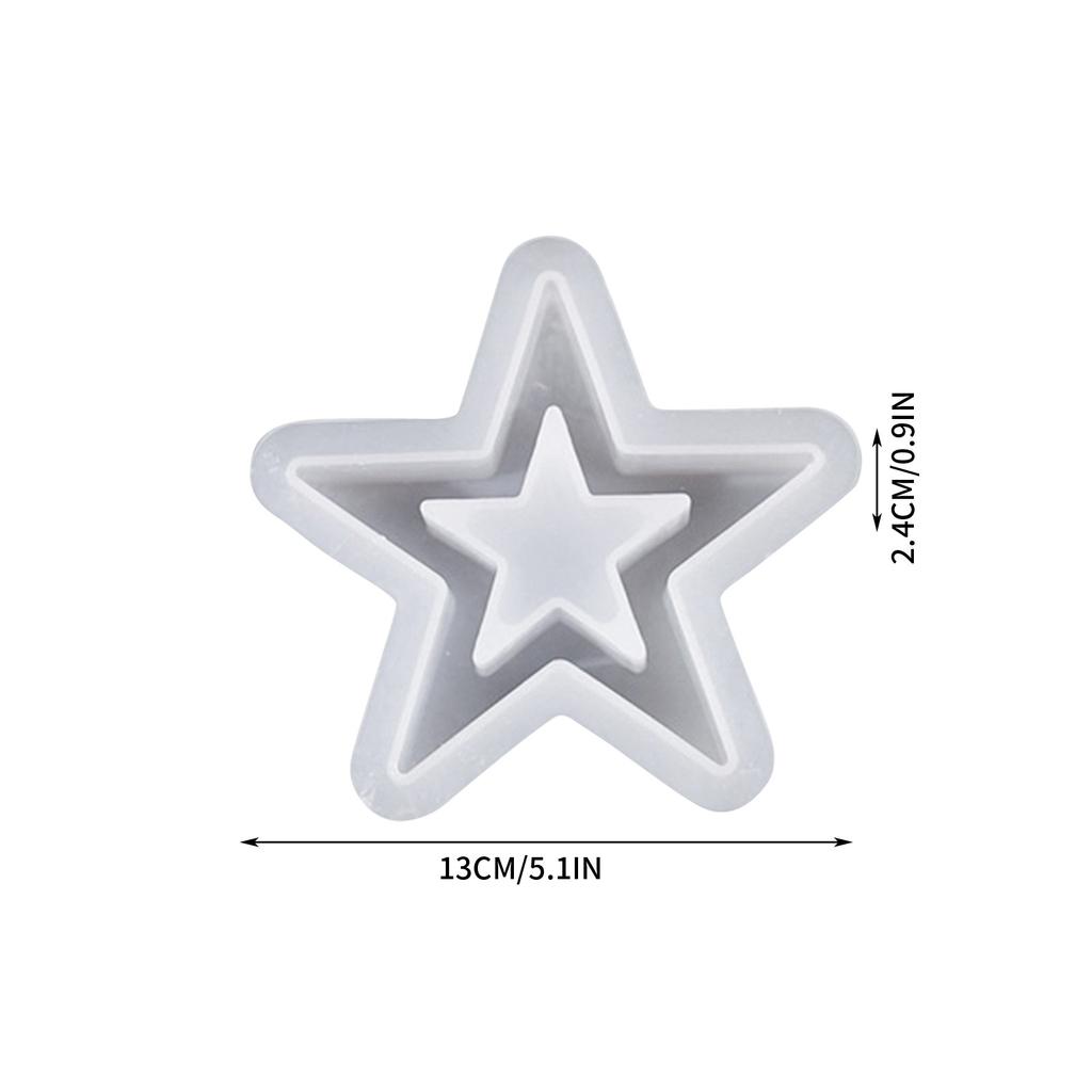 DIY Dropper Mold Hollow Star Decoration Table Cake Candle Mold