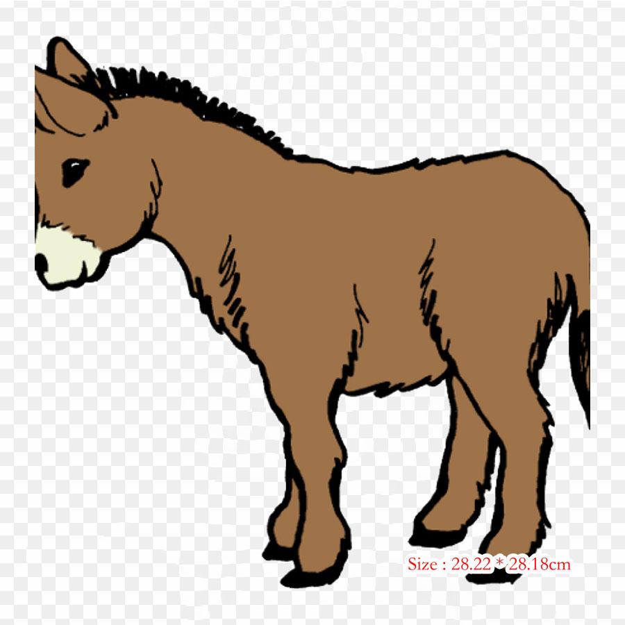 Esel Clip Art Stryk på Varmeoverføringstrykk Vinylmerker Klistremerke for Klær DIY Applikasjoner Vaskbare Merker