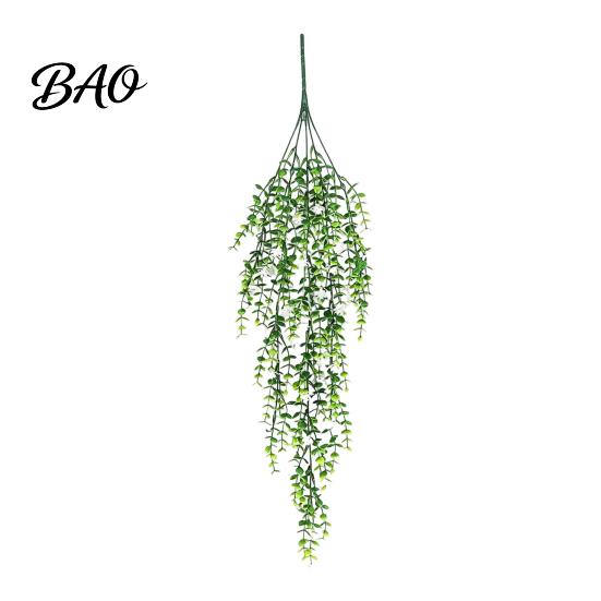 Fiori Decorativi in Plastica 1/3/4 Pezzi Decorazione Floreale Artificiale da Appendere, Felce Finta Resistente ai Raggi UV & Edera Artificiale Floreale Realistica, Piante Finte da Parete
