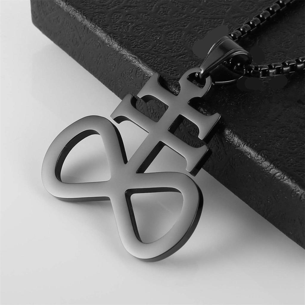8-Character Pendant Necklace Stainless Steel Religious Graphic Men'S And Women'S Fashion