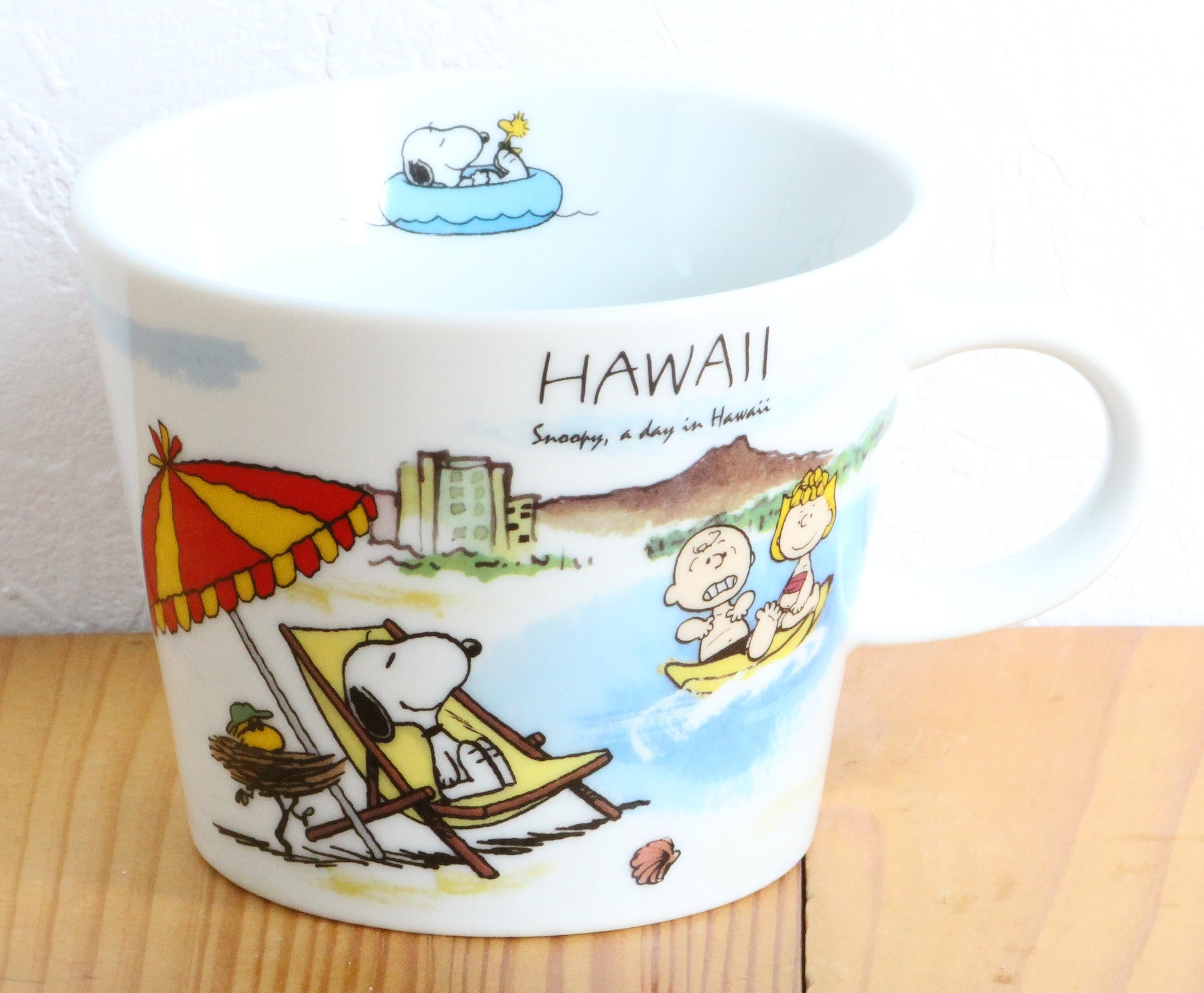 

World Travel Hawaii Diameter 10cm x Height Capacity Microwave and Dishwasher Made in Product Number 889417 PEANUTS Snoopy Mug, 8cm, 340ml, Safe, білий