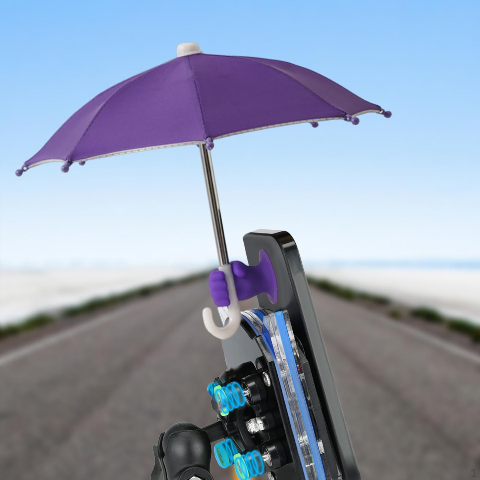 

Phone Umbrella for Cover Creative Sun Visor Suction Cup Stand Outdoor Car Bike Navigation violet