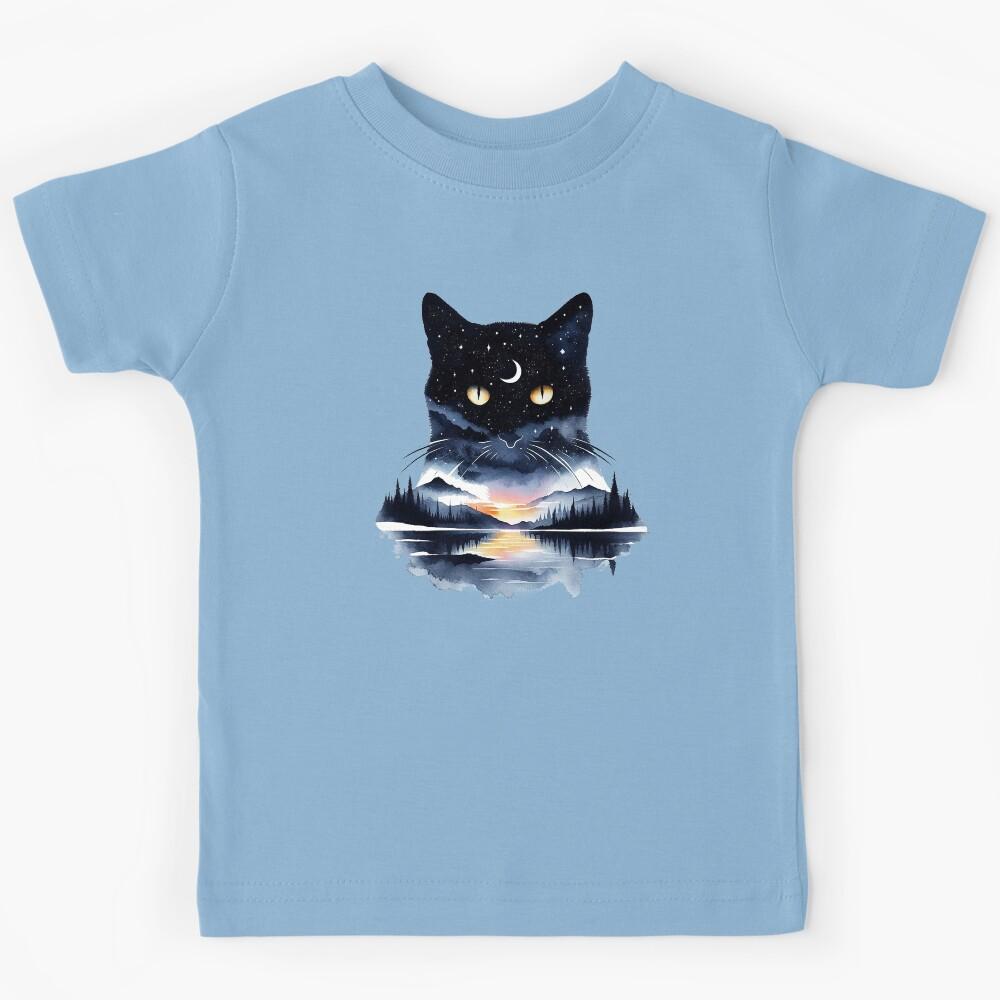 Midnight Cat Kids T-Shirt 140