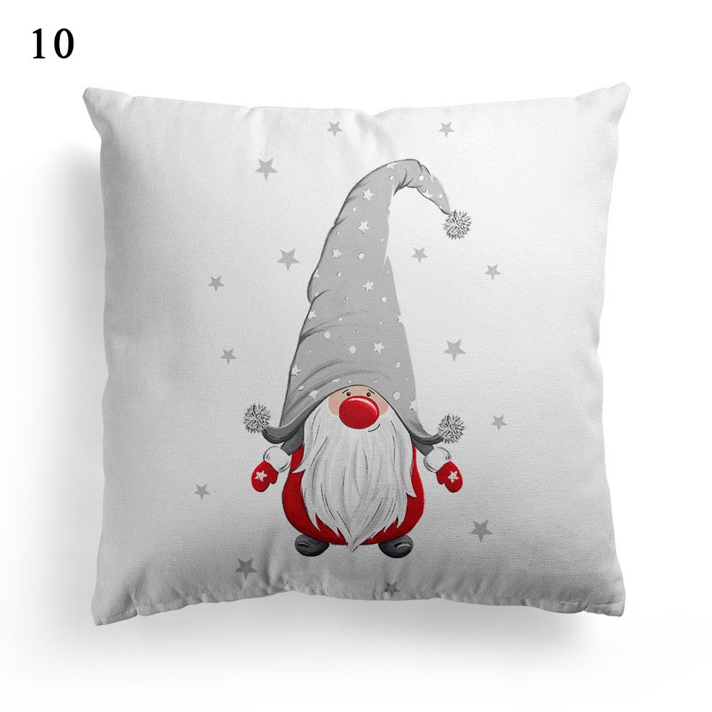 Frohe Weihnachten Erfrischender Kissenbezug Quadratischer Kissenbezug Santa Deko Sofa Zuhause