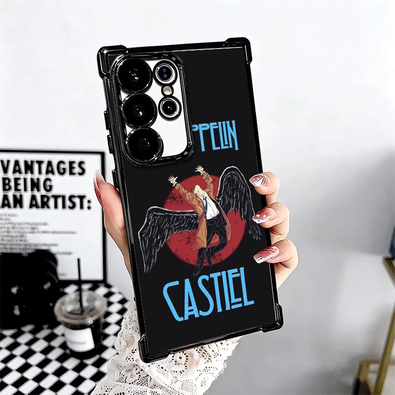 Angel Castiel Supernatural Plating Phone Case For Samsung Galaxy S24 S25 FE S26 Edge S23 Ultra S22 S21 Plus S20 Anti-Fall Airaba
