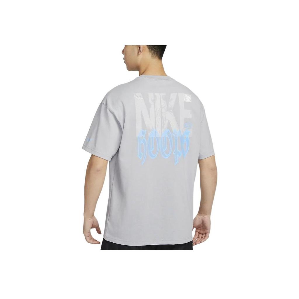 Nike Printed Round Neck Casual Loose Short Sleeve Drop Shoulder T-Shirt Men Tops Wolf-Grey FQ4899-012