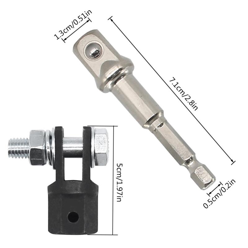 Scissor Jack Adapter+Drive Impact Wrench Tools 1/2 Inch Vanadium Steel Socket Drive Impact Wrench Kit
