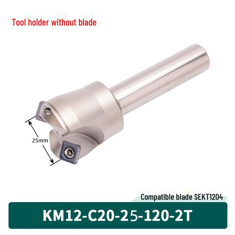 KM12 Right-Angle Milling Arbor with R0.8 Cutter Head, C20 Straight Shank, and C16 R5 Head for Turret Milling Machine