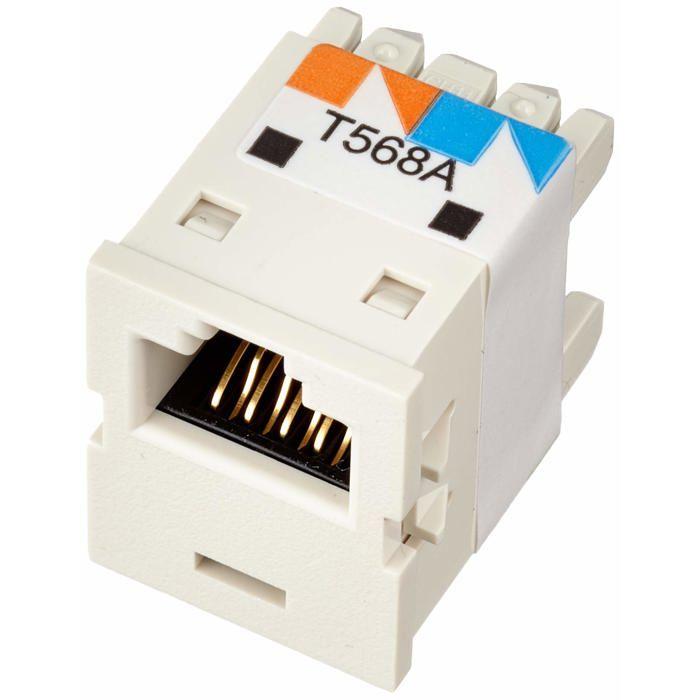 Connecteur de données RJ45 - BTICINO - AM5962C6 - Catégorie 6 UTP - 110 IDC - Blanc