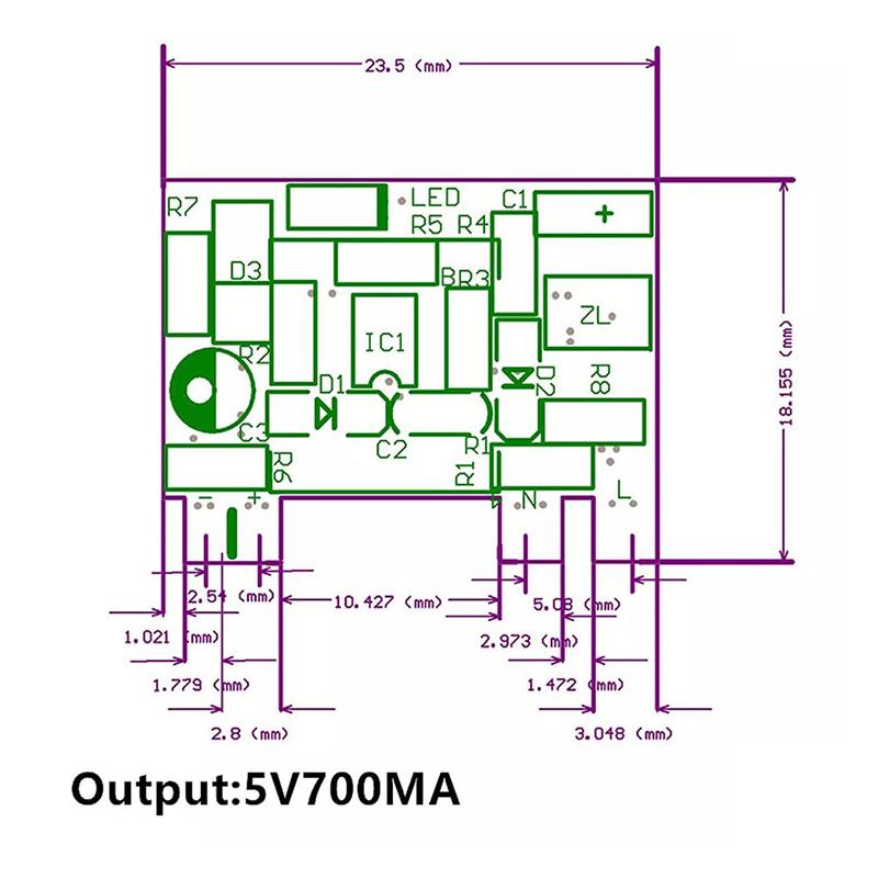 AC To DC 5V 700mA 12V 300mA 3.5W Isolated Switch Mini Power Supply Buck Converter Step Down Module AC 220V To DC 5V/12V