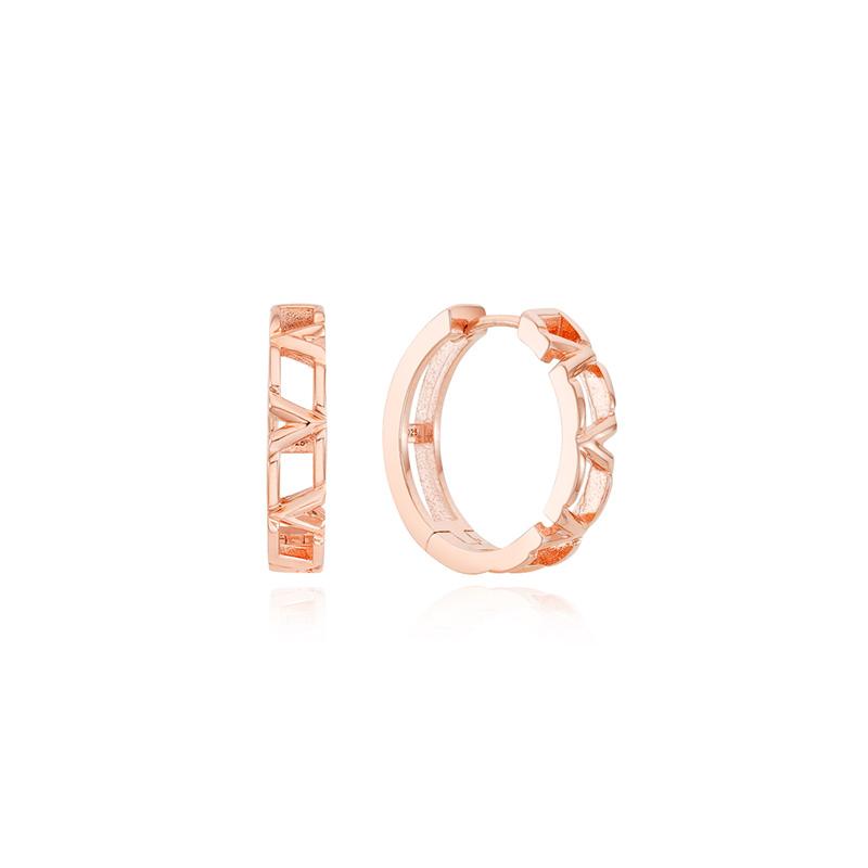 Tirrlirr Show Love One-Touch Silver Pink Earrings Tessvp13946M