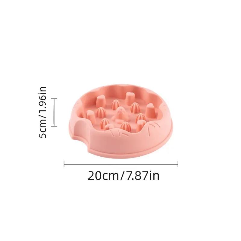 Cat Slow Feeder Bowl Donut Shaped Anti Choking Puzzle Pet Food Bowl Non Slip Portable for Small Dogs Cats
