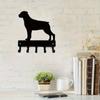 Rottweiler Metal Wall Art Key Holder Dog Leash Hanger Iron Decor