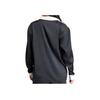 Adidas Striped Satin Long-Sleeve Print T-Shirt Women Tops Black IR6099