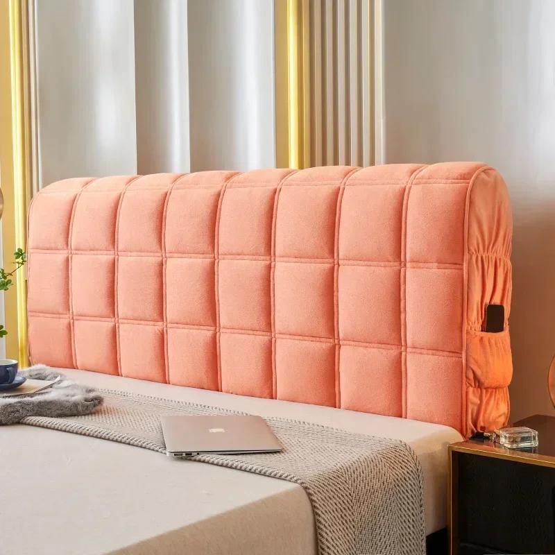 Luxury All-inclusive Velvet Bed Back Protector Cover Thicken Quilted Headboard Cover Super Soft Plush Quilting Bed Head Cover
