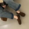 2025 autumn new woolen deep-mouth suede soft-soled foot cover versatile fashion commuter work women's single shoes
