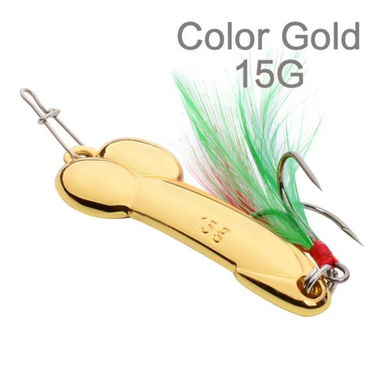 Metal Fishing Lure Bass Freshwater Saltwater Casting Hard Bait Treble Hook