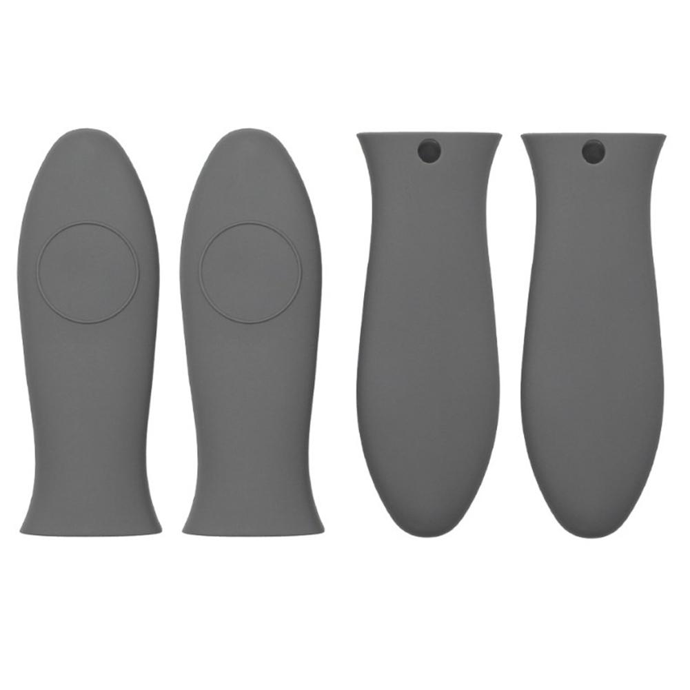 Heat Resistant Silicone Pot Handle Covers 4 Pieces for Frying Pans Skillets Provides Comfortable Grip and Safety