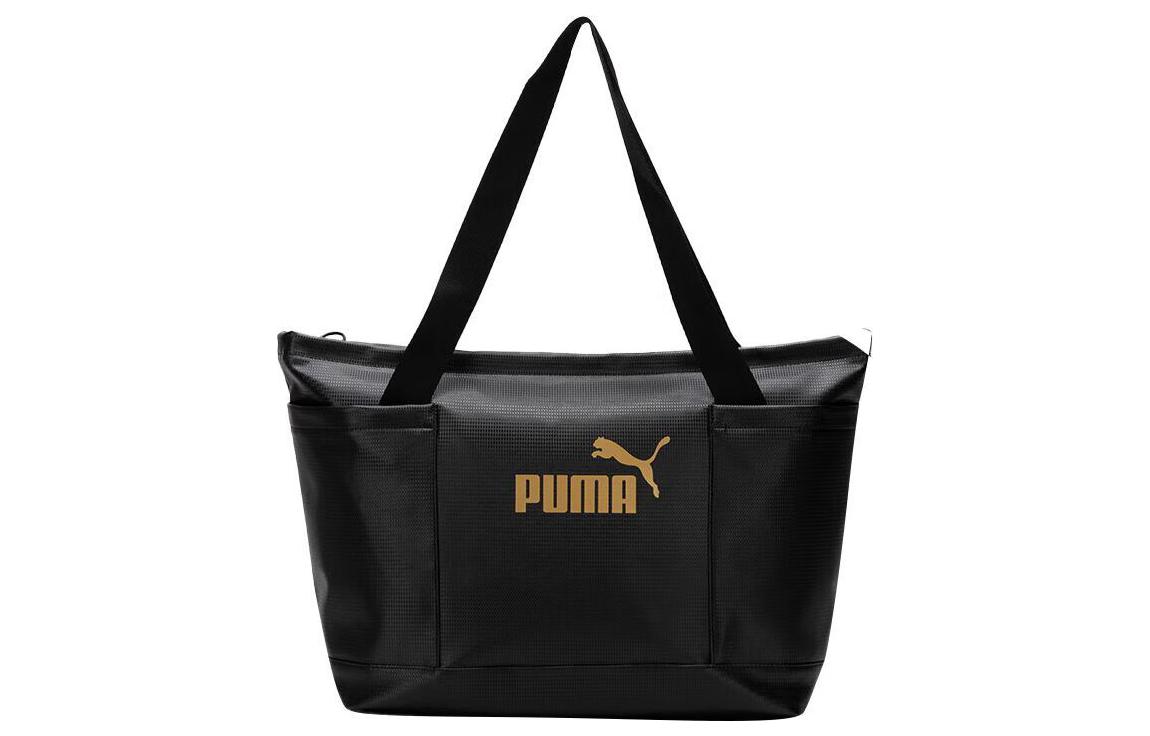 PUMA Artificial Leather Tote Bag, Shopping Bag, Shoulder Bag, Handbag Women s Black 090277-01