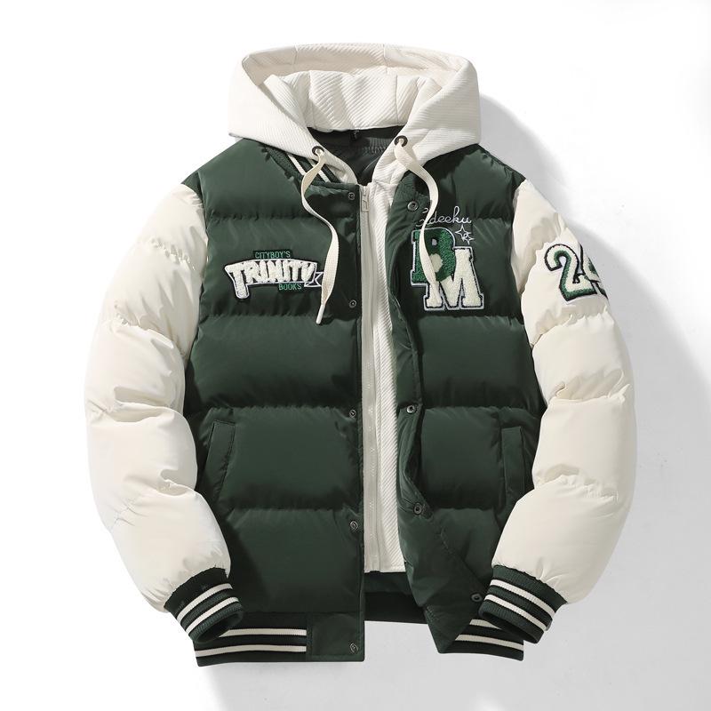 Men's Thickened Detachable Two-Piece Winter Cotton Jacket - Casual, Warm & Loose Couple Style