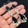 Sisters Day Deal Pear Black Spinel Stone 925 Sterling Silver New Dangle Earrings