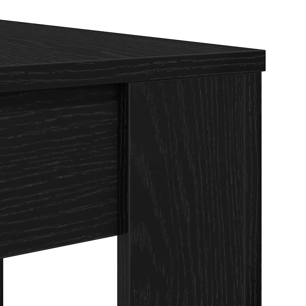 Dining Table Black Oak Effect 120 X 60 X 76 Cm Engineered Wood