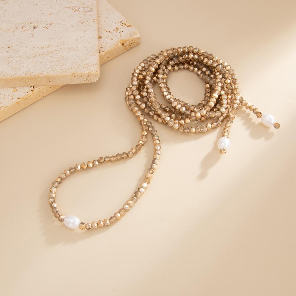 Vintage Zaadkralen Ketting Lange Choker Ketting Dames Stapelbare Verstelbare Trui Ketting Sieraden Accessoires