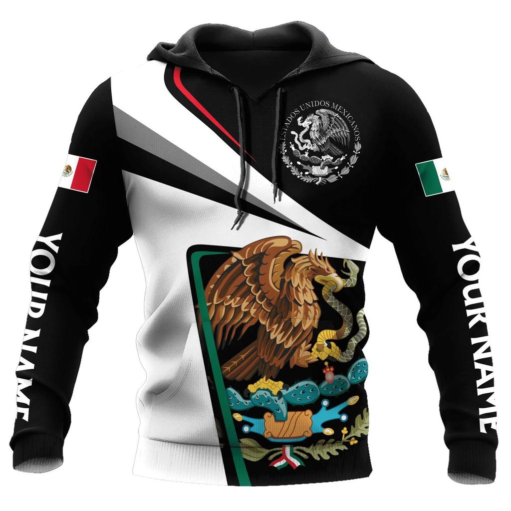 2025 Europe, America, Europe and America men's sweater Mexico logo boys sweater 3D printing autumn and winter hooded sweater